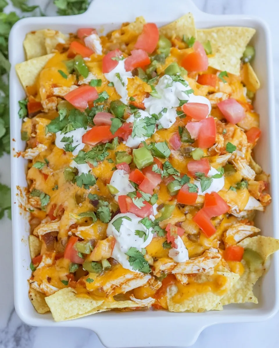 Quick Chicken Fajita Nachos shot