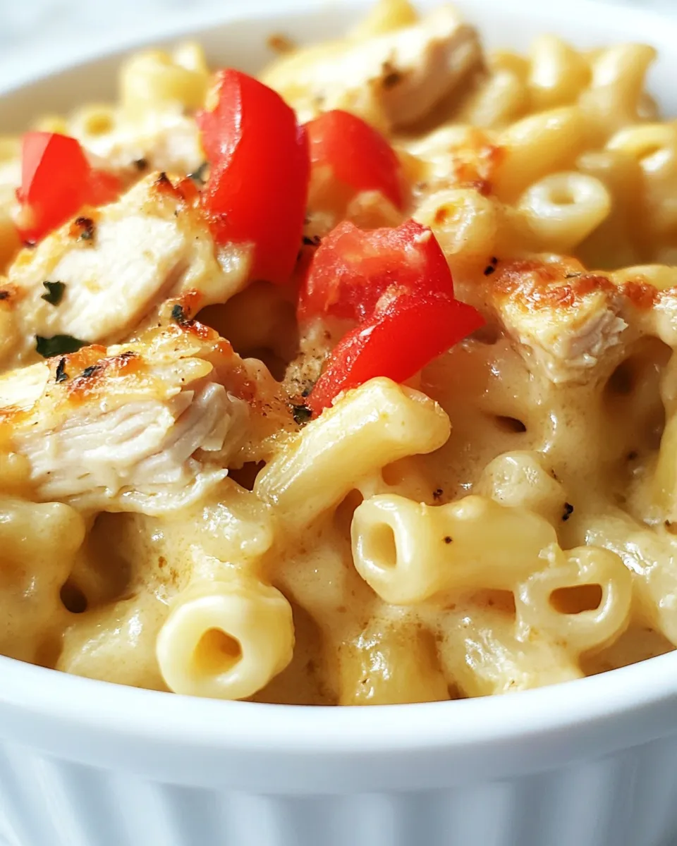 Easy Chicken Mac and Cheese Recipe shot