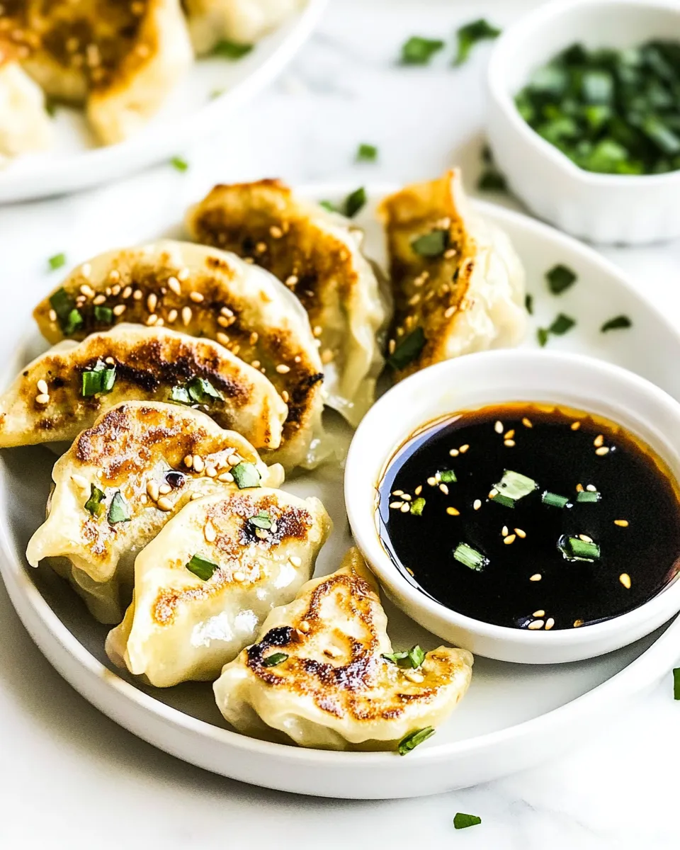 Delicious Chicken Potstickers shot
