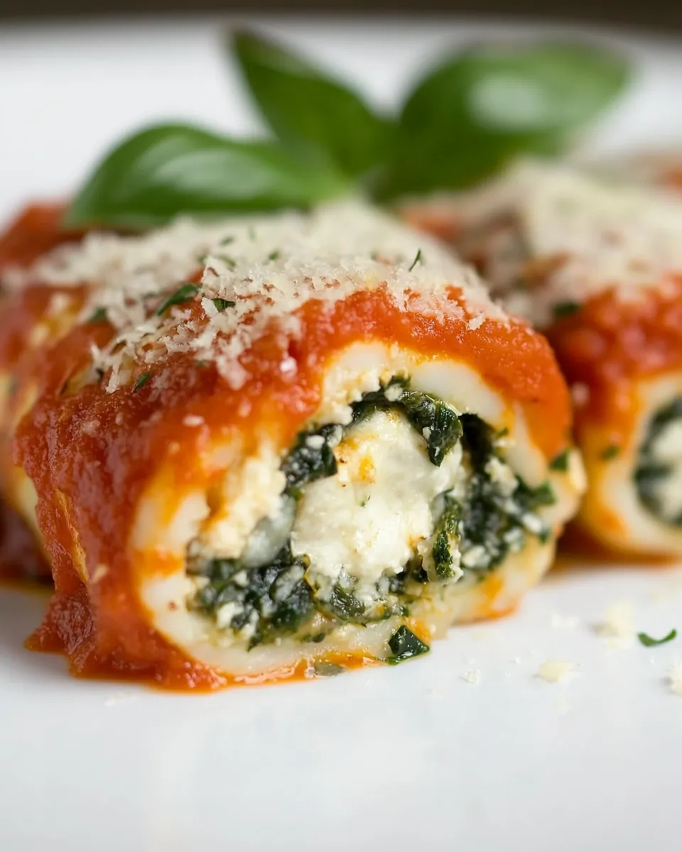 Delicious Chicken Rollatini Parmesan shot