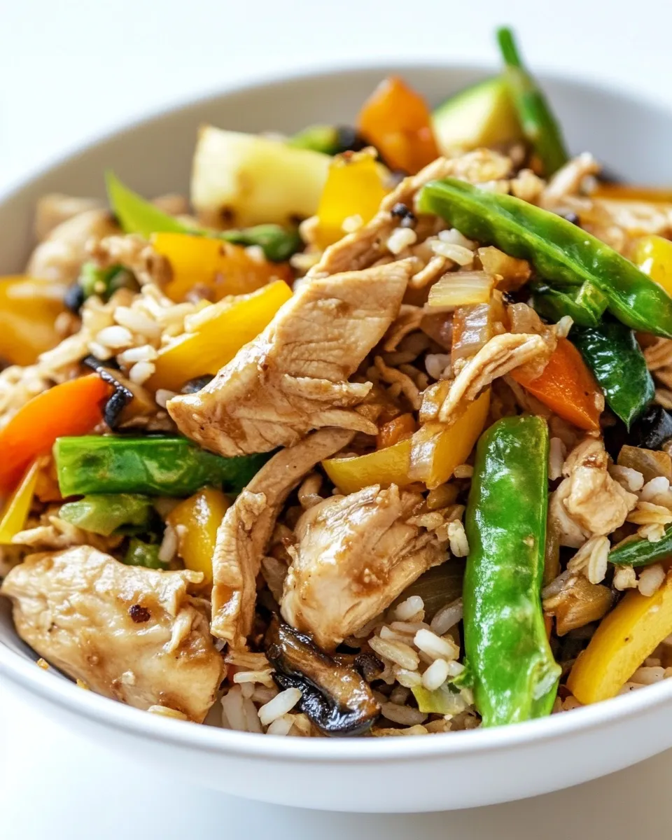 Quick Chicken Stir-Fry with Vegetables and Brown Rice shot