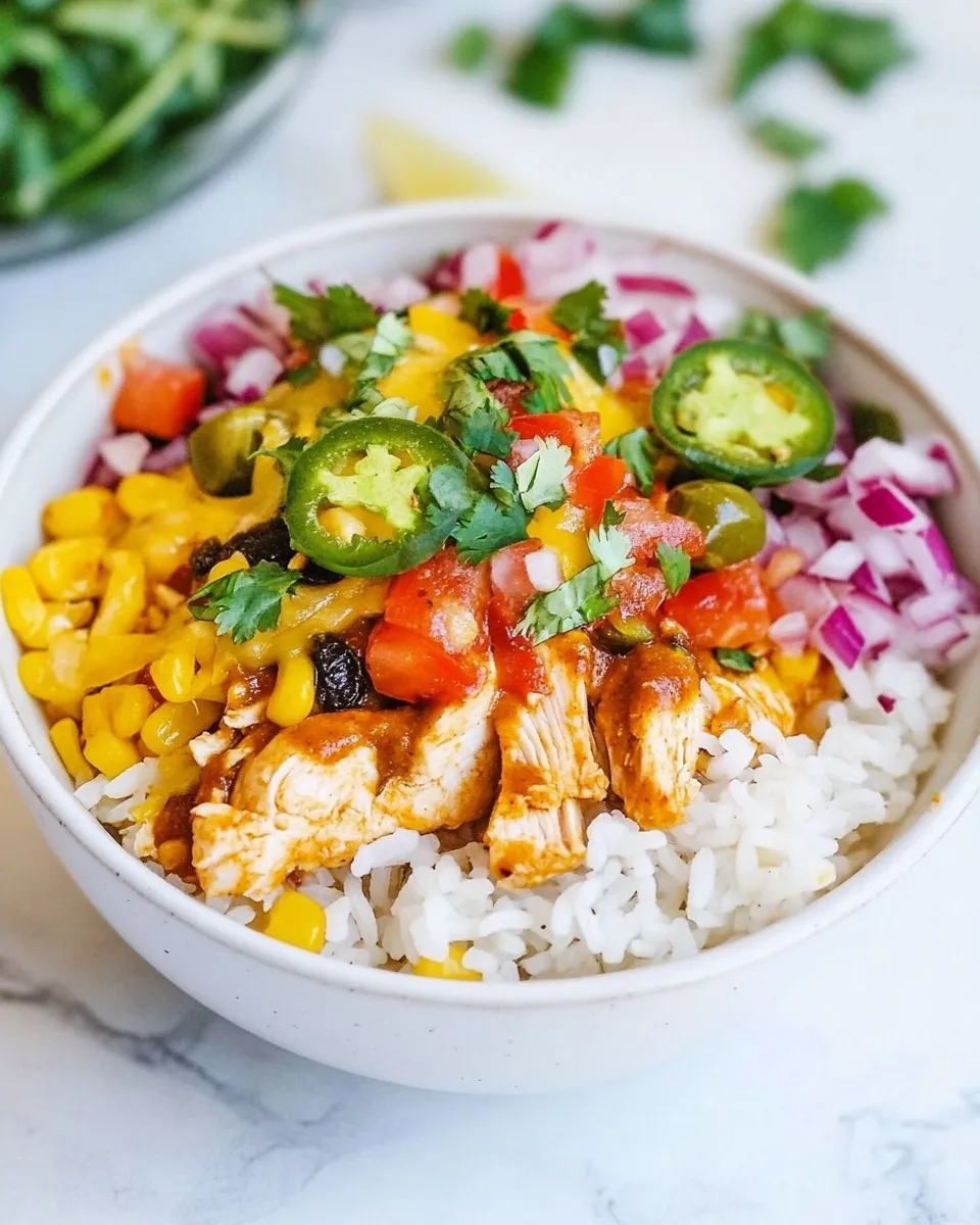 Homemade Chicken Taco Poblano Rice Bowls recipe photo