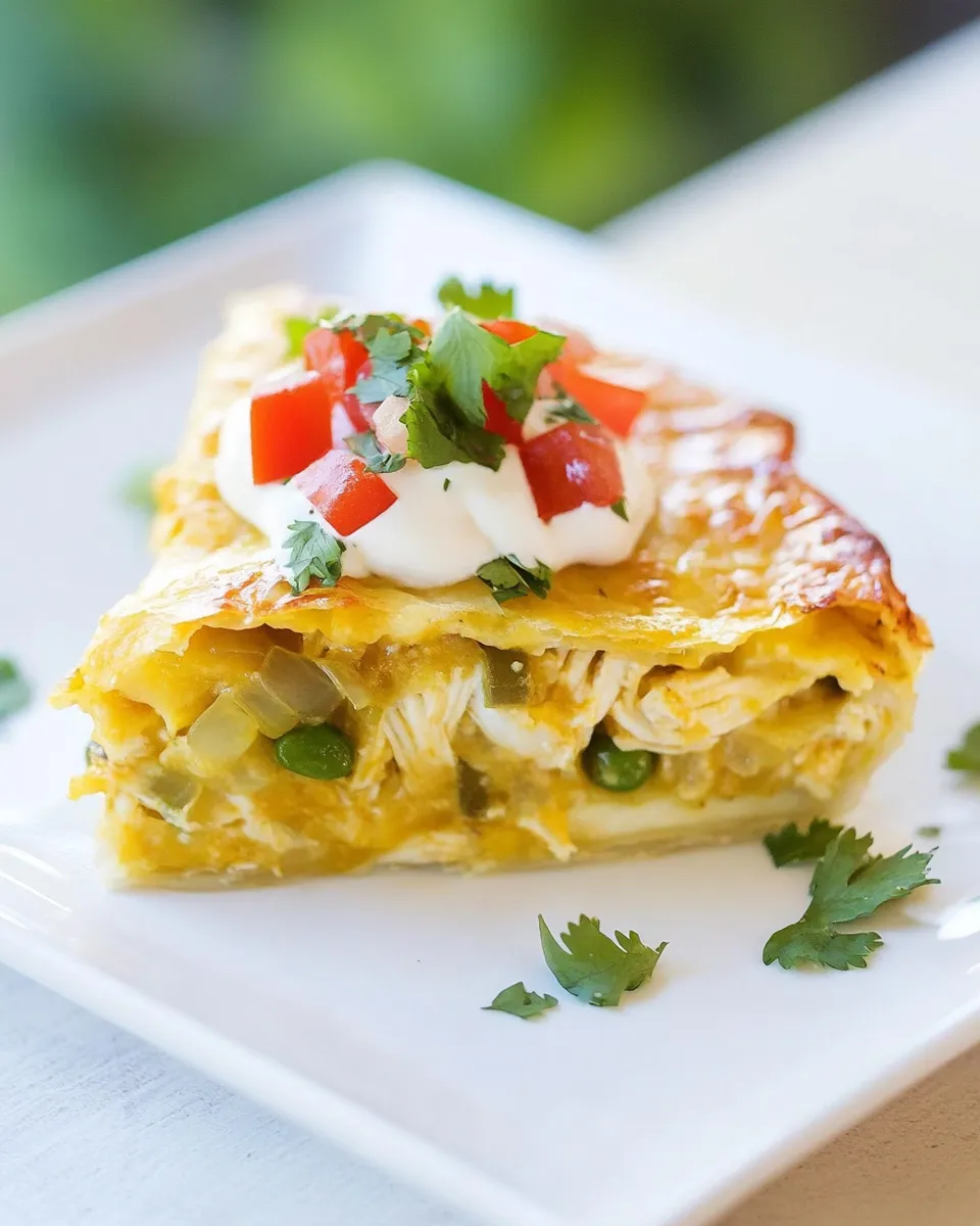 Homemade Chicken and Cheese Quesadilla Pie photo