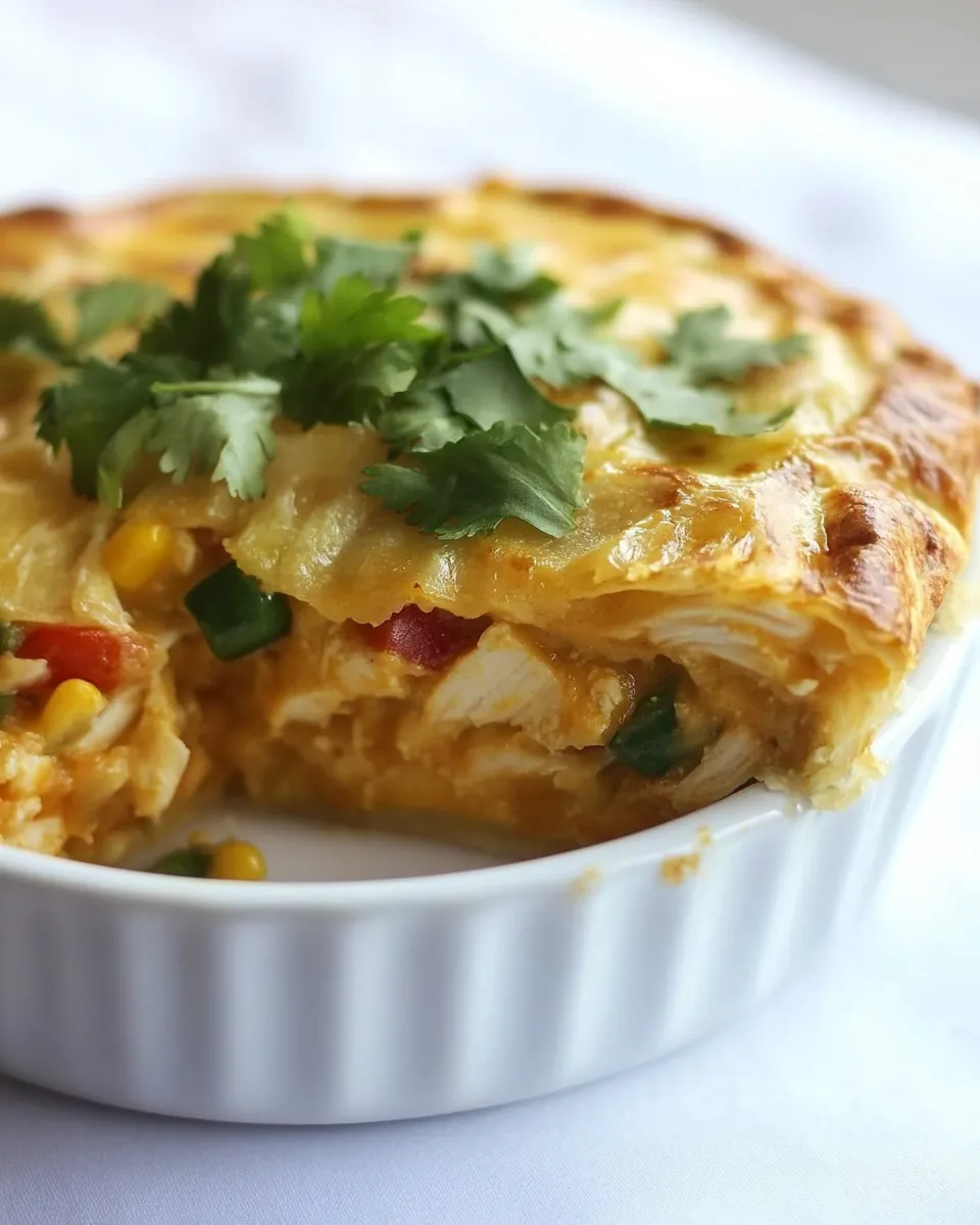 Classic Chicken and Cheese Quesadilla Pie image