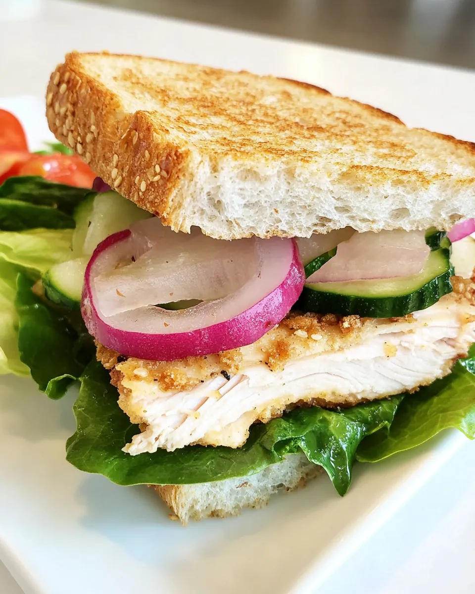 Easy Chicken and Crisp Veggie Sandwich image