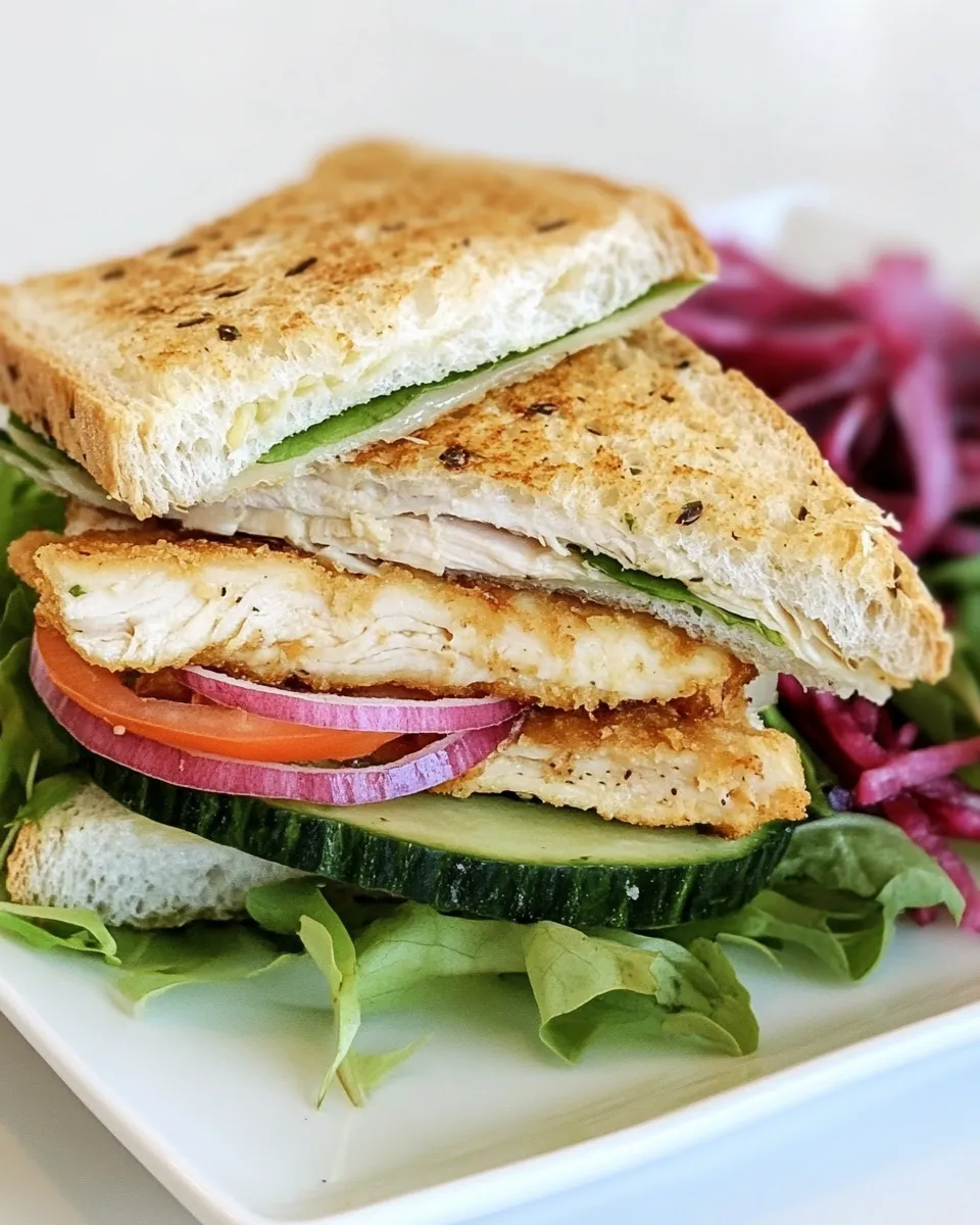 Quick Chicken and Crisp Veggie Sandwich shot