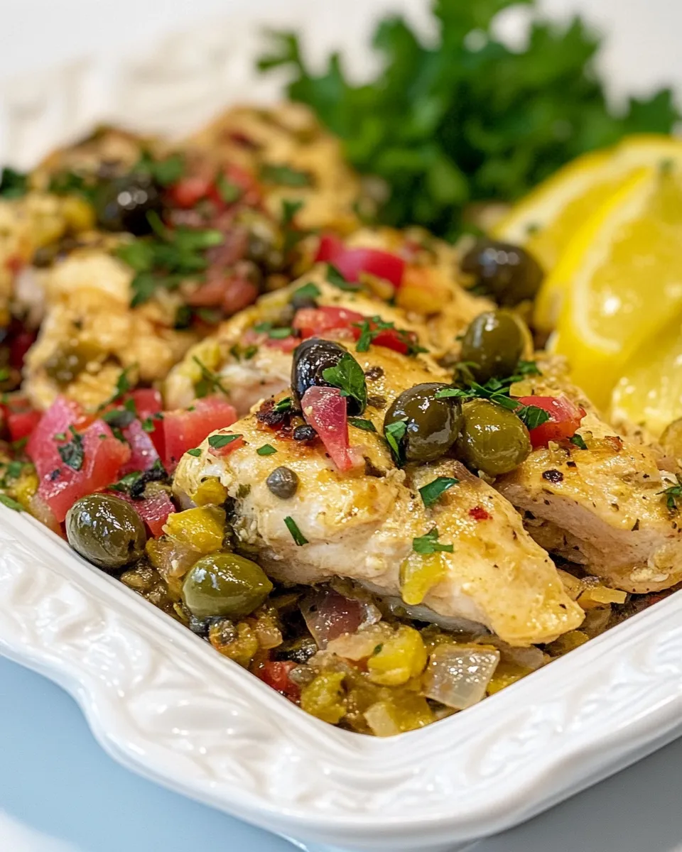 Homemade Chicken with Olives and Capers photo