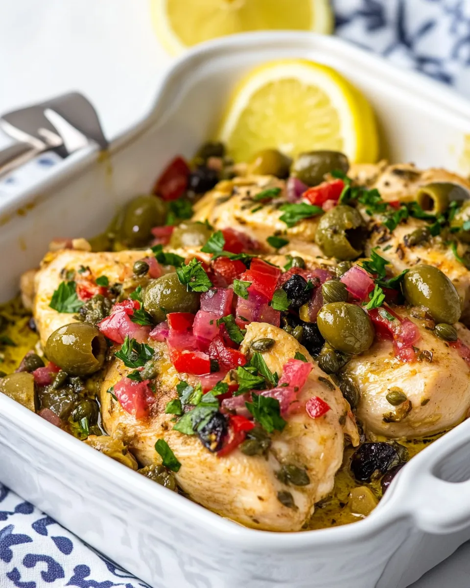 Easy Chicken with Olives and Capers shot