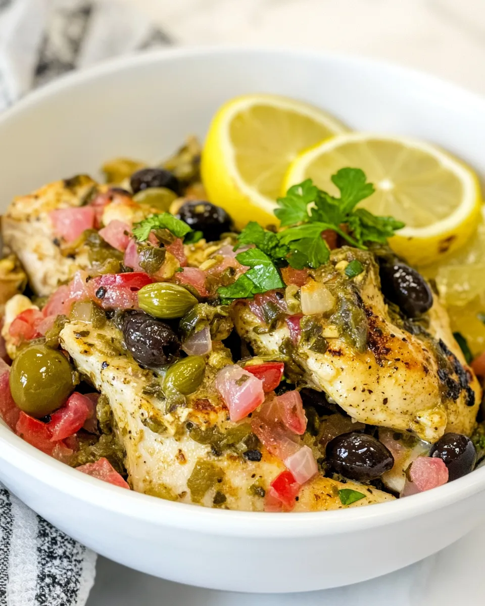 Delicious Chicken with Olives and Capers dish photo