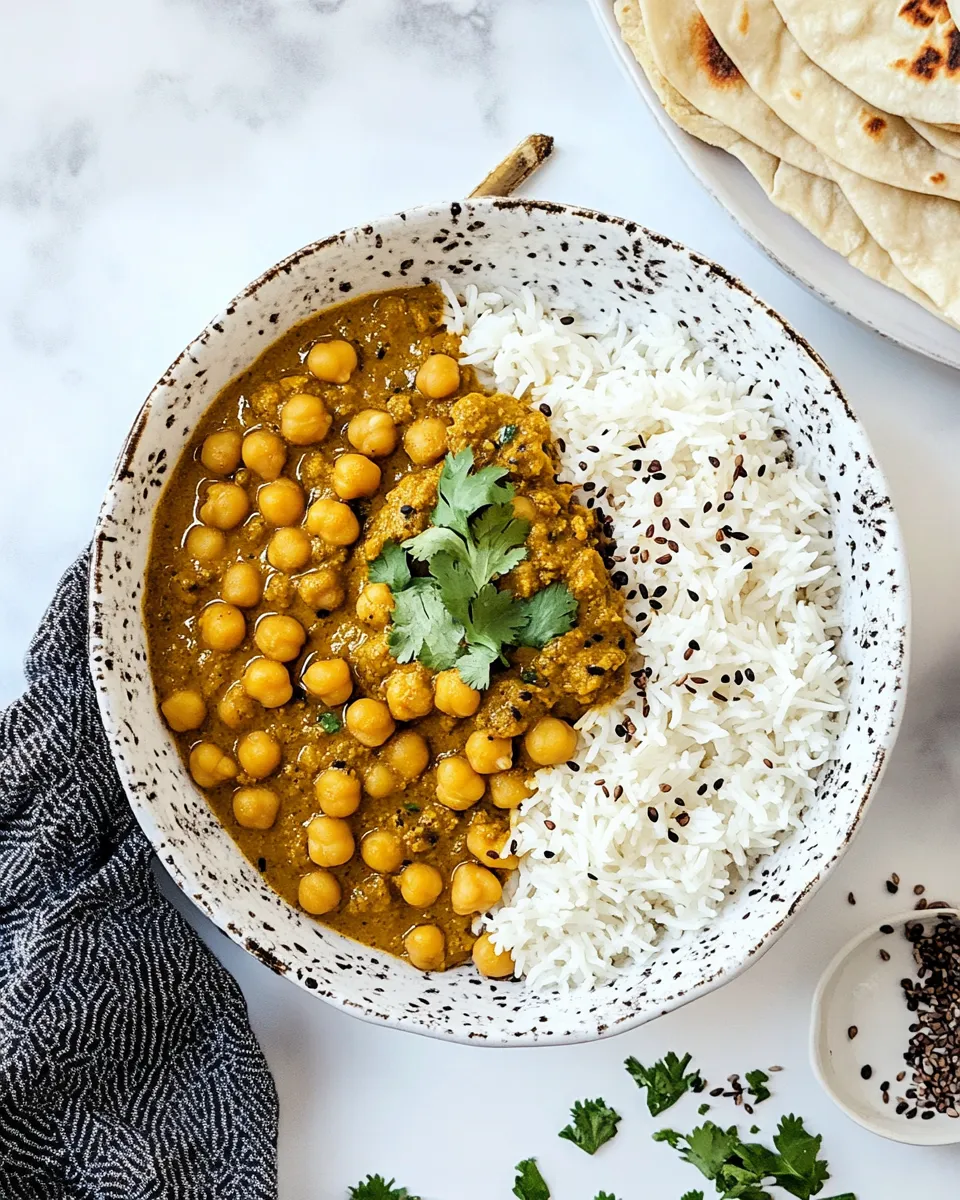 Healthy Chickpea Korma (in 25 mins) shot