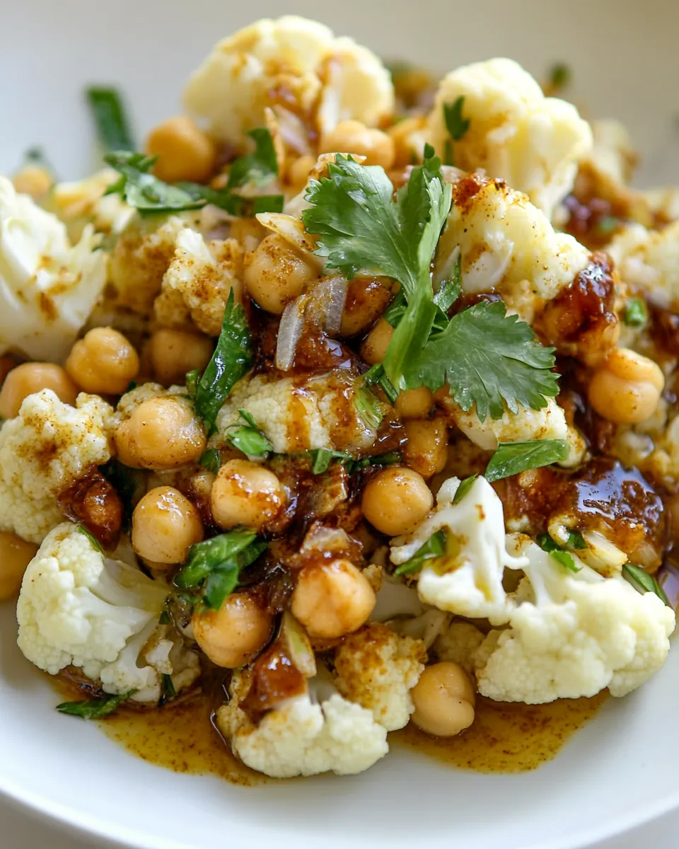 Homemade Chickpeas, Cauliflower, Curry Vinaigrette photo