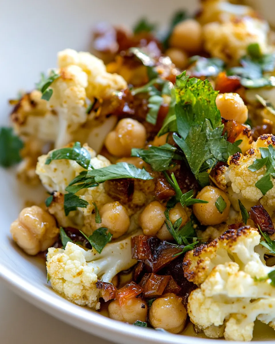 Easy Chickpeas, Cauliflower, Curry Vinaigrette recipe photo