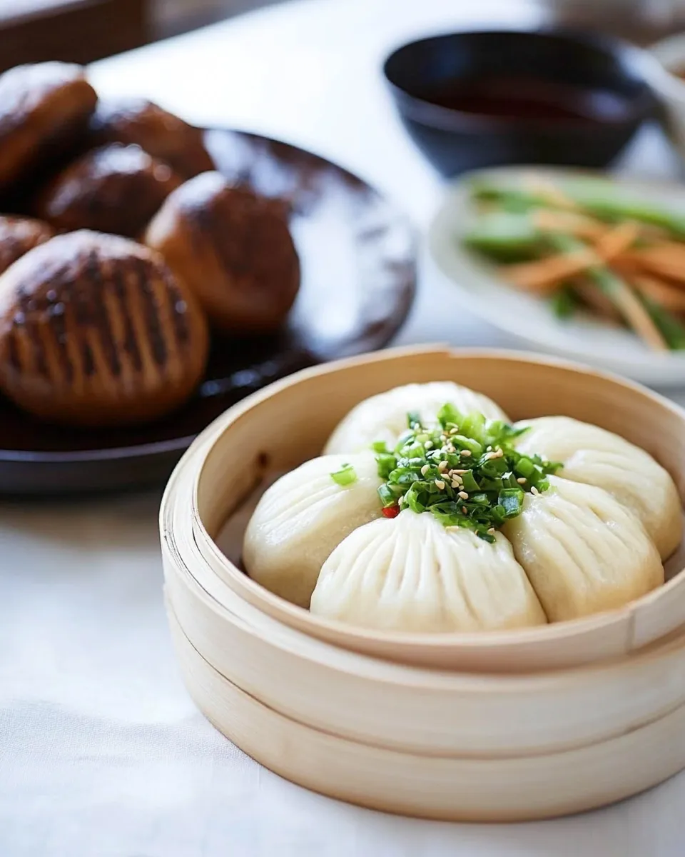 Easy Chinese Steamed Buns food shot