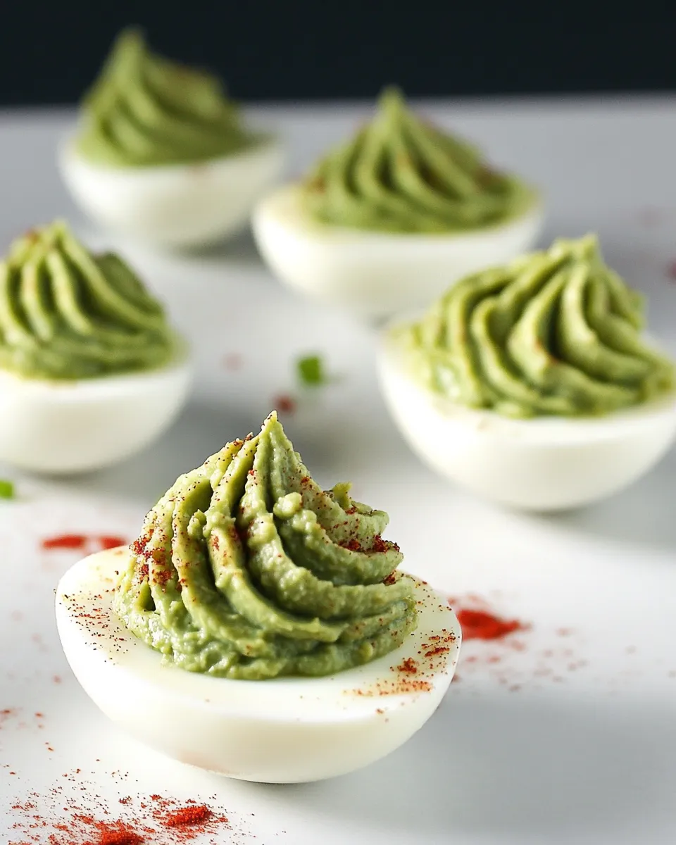 Homemade Chipotle Guacamole Deviled Eggs photo