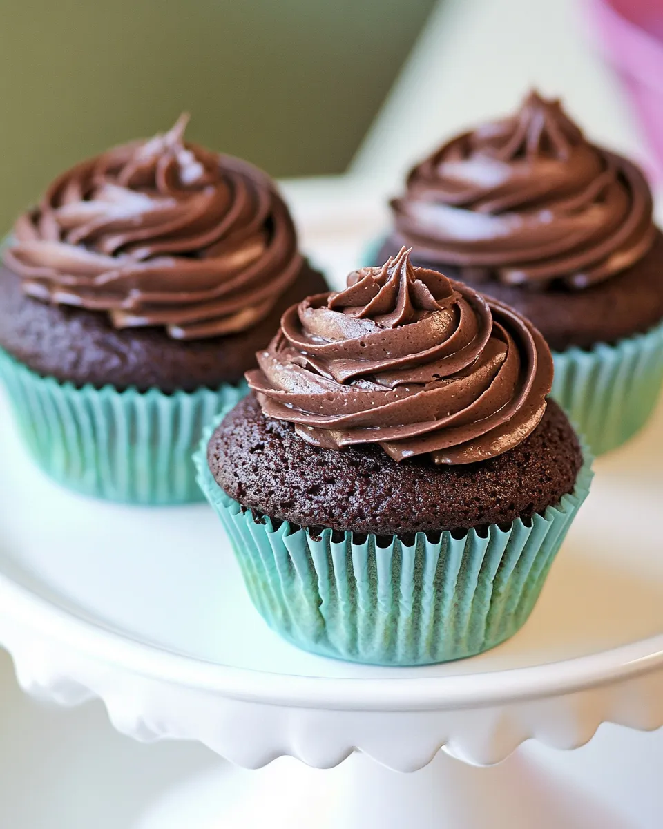 Best Chocolate Amaretto Cupcakes food shot