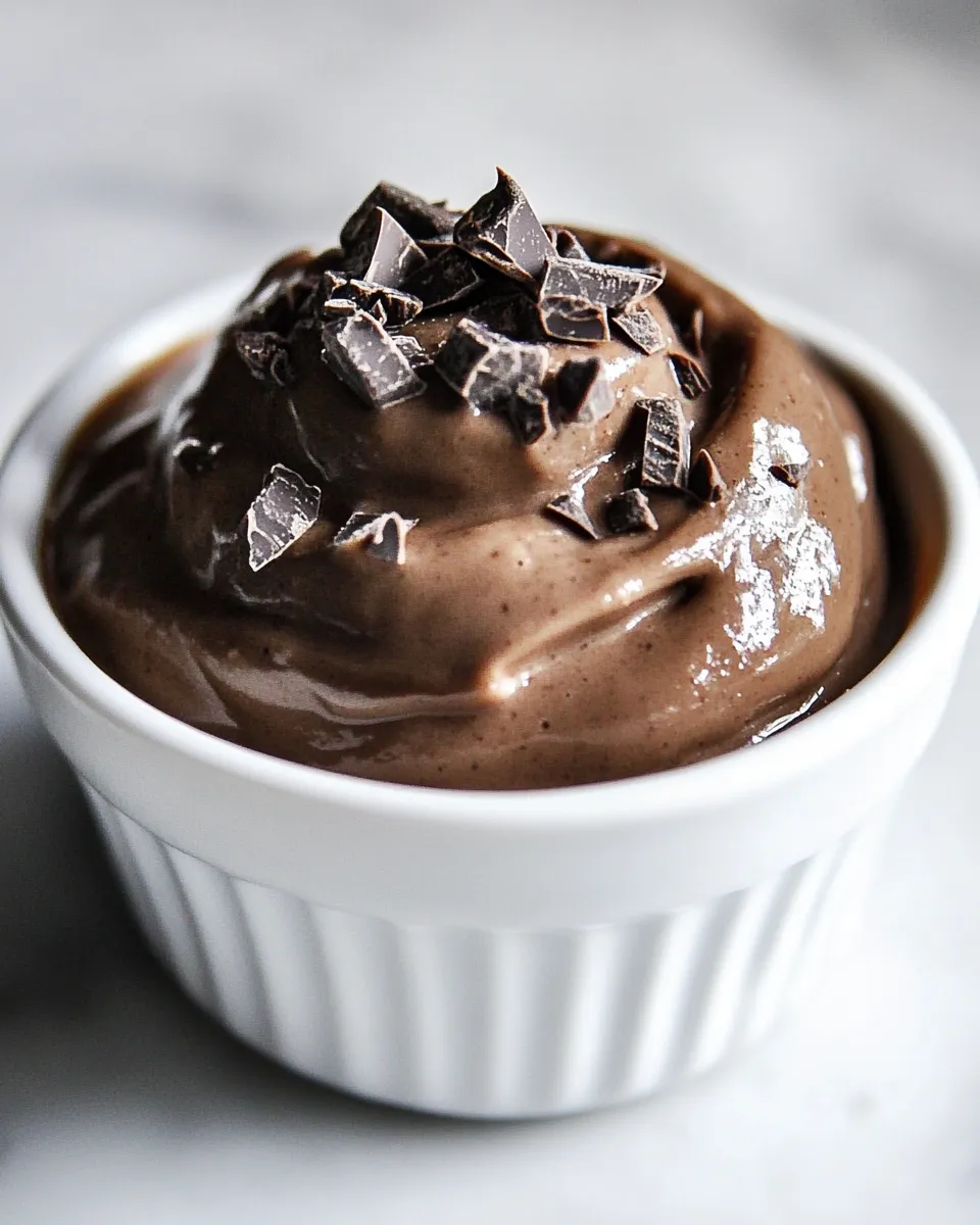 Healthy Chocolate Avocado Pudding. Yep, Its a Thing. plate image