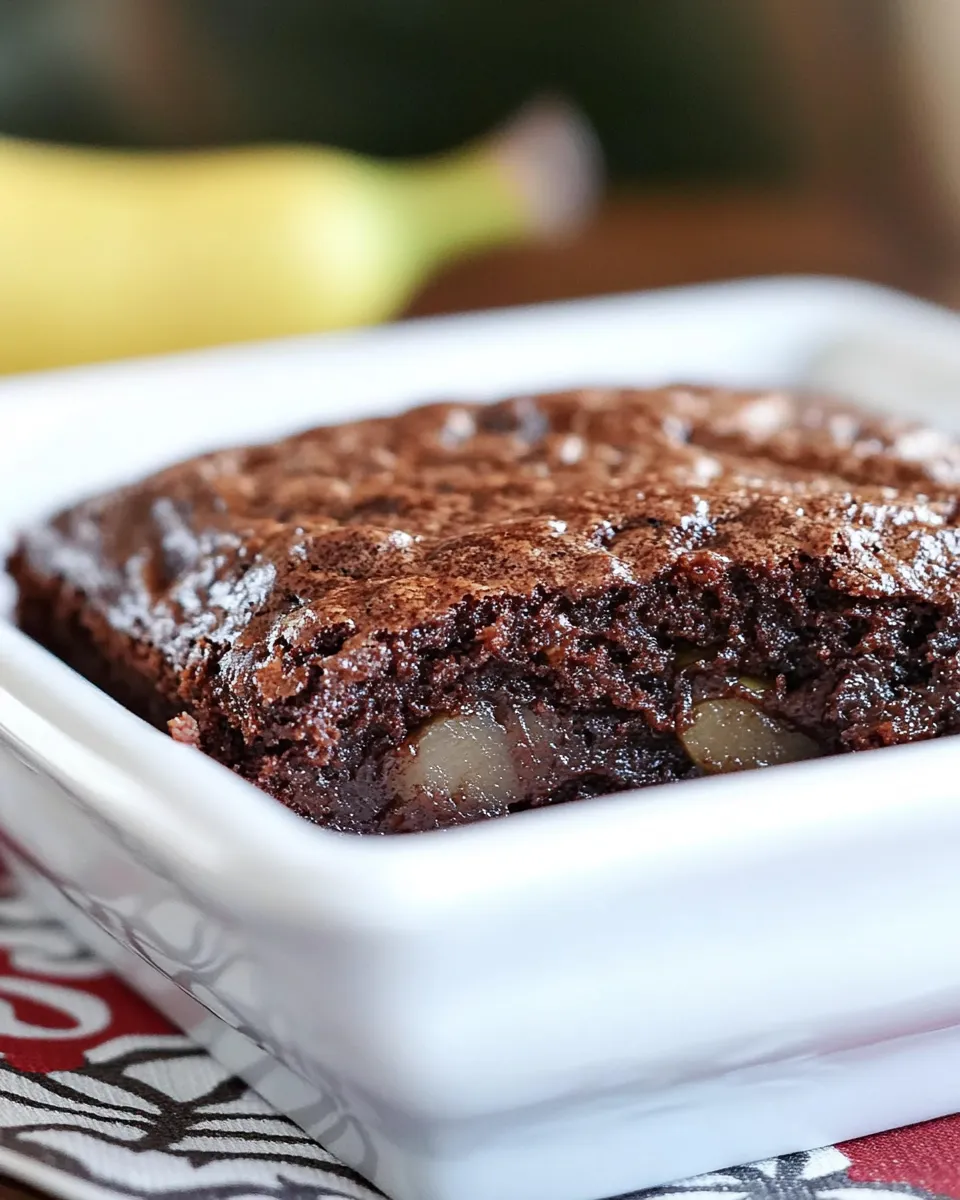 Homemade Chocolate Banana Applesauce Cake photo