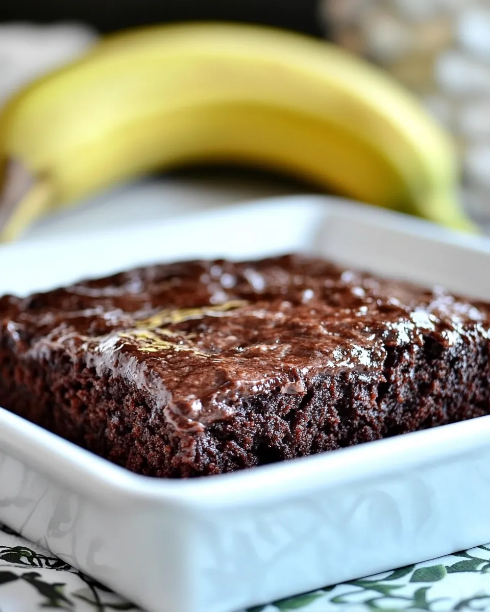 Classic Chocolate Banana Applesauce Cake image