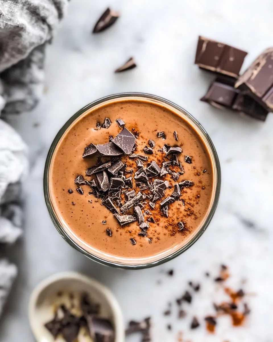 Best Chocolate Banana Smoothie With Cayenne shot