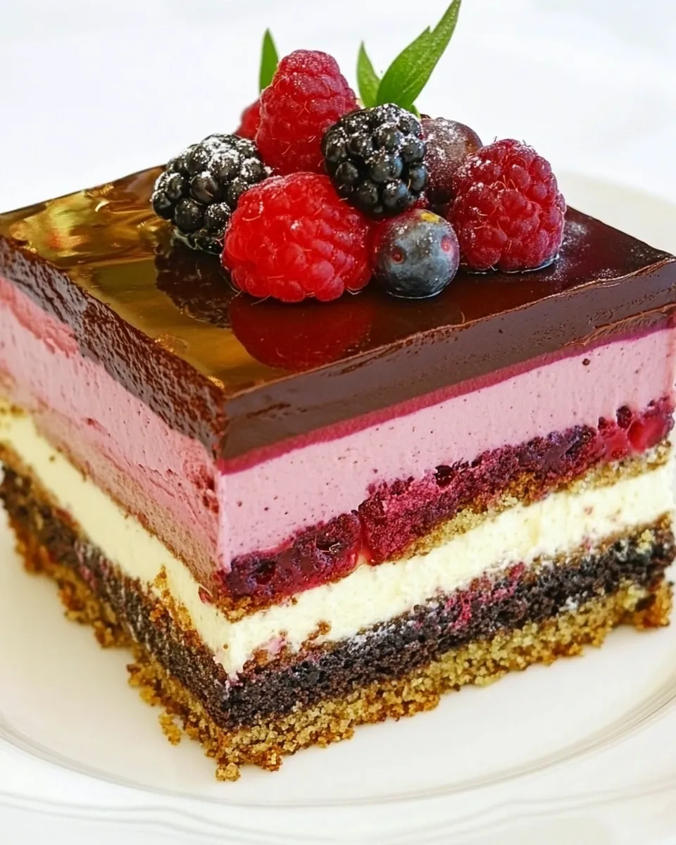 Easy Chocolate Berry Mousse Cake recipe photo