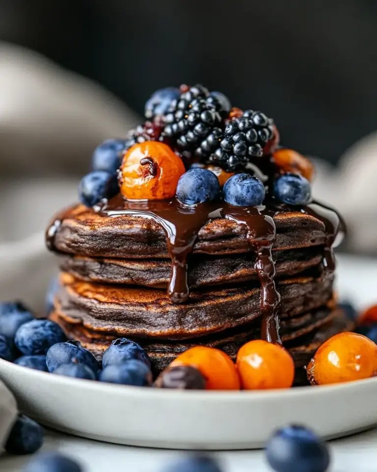 Homemade Chocolate Buckwheat Pancakes (Grain-Free) photo
