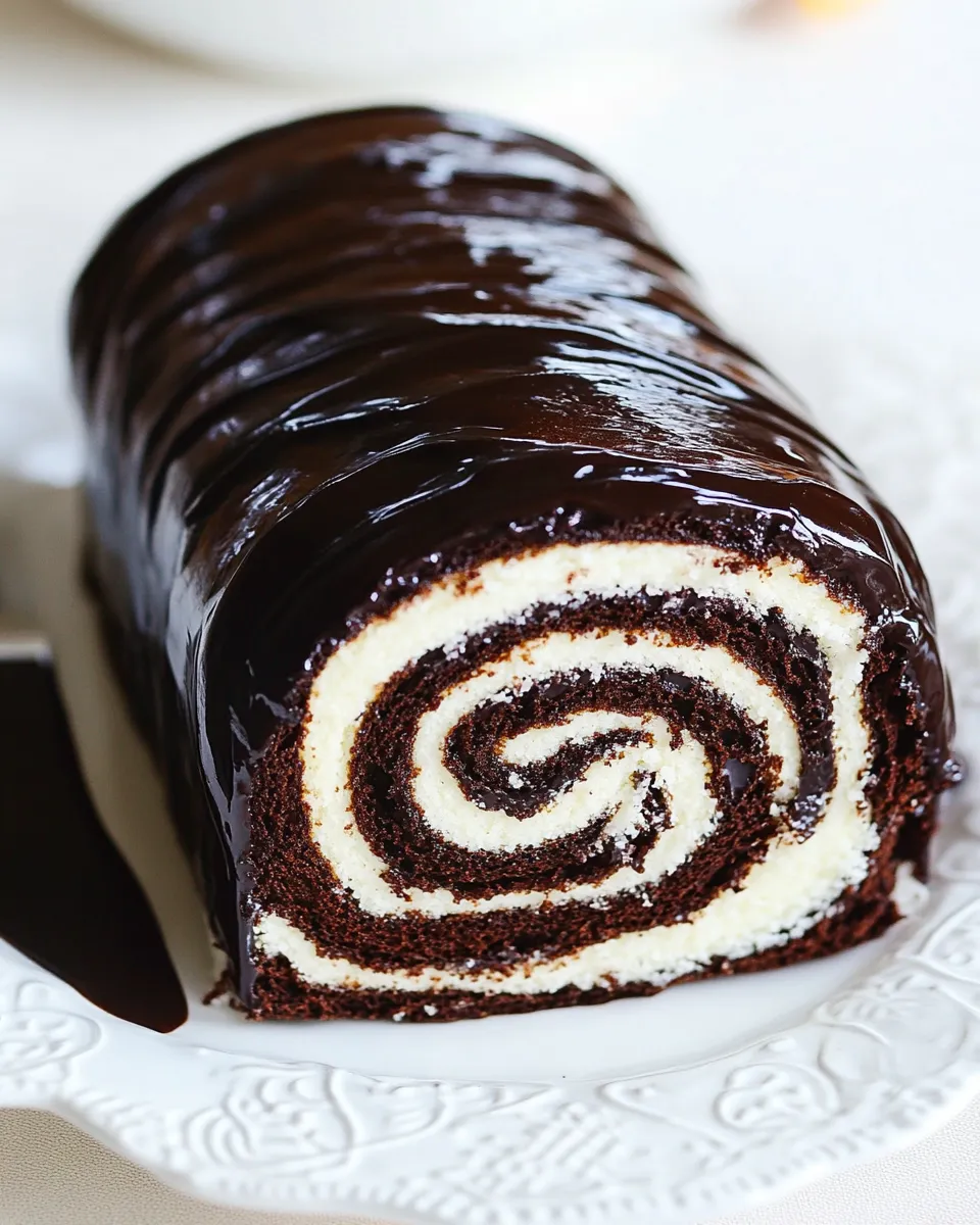 Classic Chocolate Cake Roll Recipe image