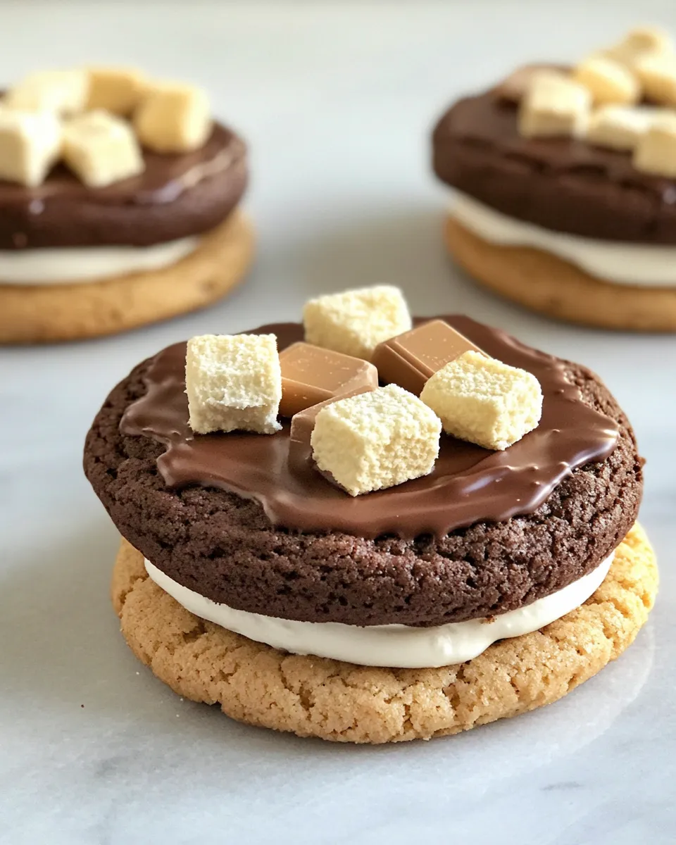Classic Chocolate Cake Smores Cookies image