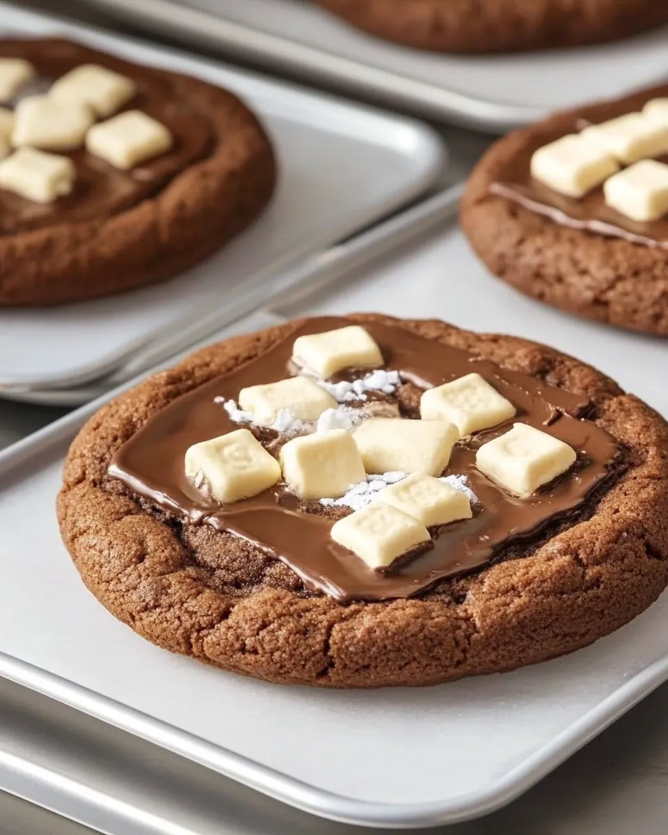 Easy Chocolate Cake Smores Cookies recipe photo