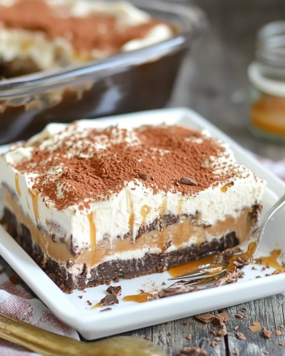 Easy Chocolate Caramel Layered Dessert recipe photo