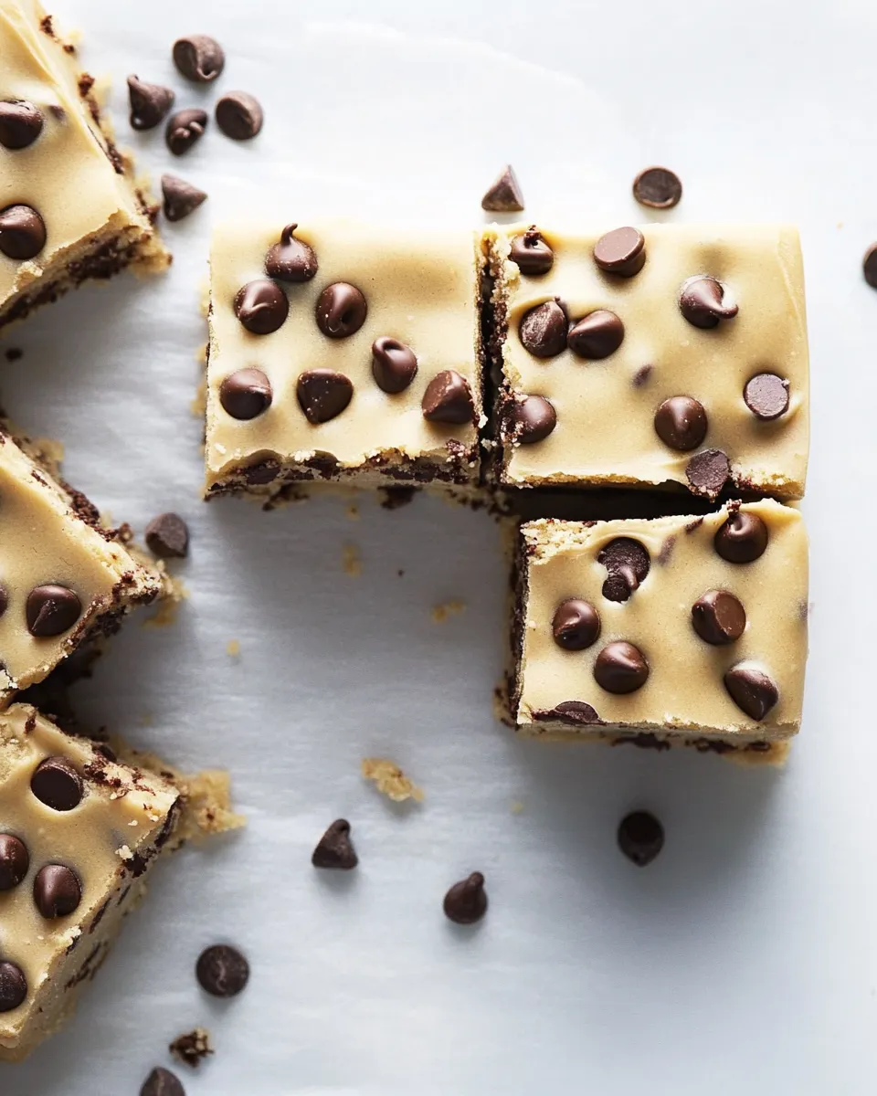 Easy Chocolate Chip Cookie Dough Bars recipe photo