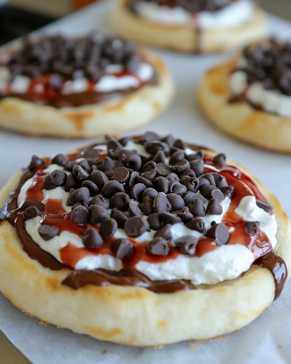 Easy Chocolate Chip Dessert Pizzas photo