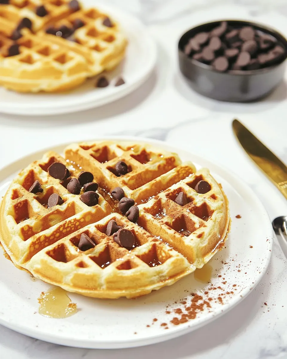 Homemade Chocolate Chip Waffles Recipe photo
