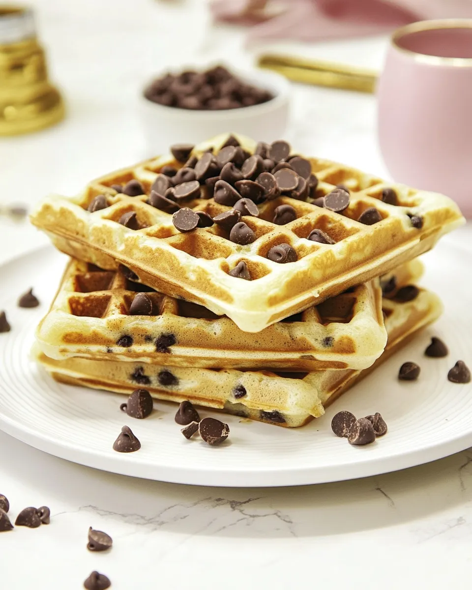 Easy Chocolate Chip Waffles Recipe shot