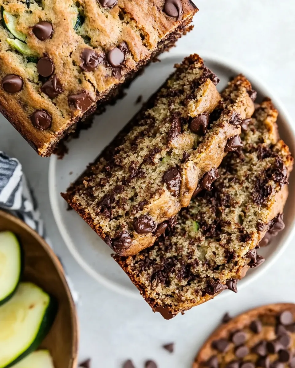 Delicious Chocolate Chip Zucchini Bread shot