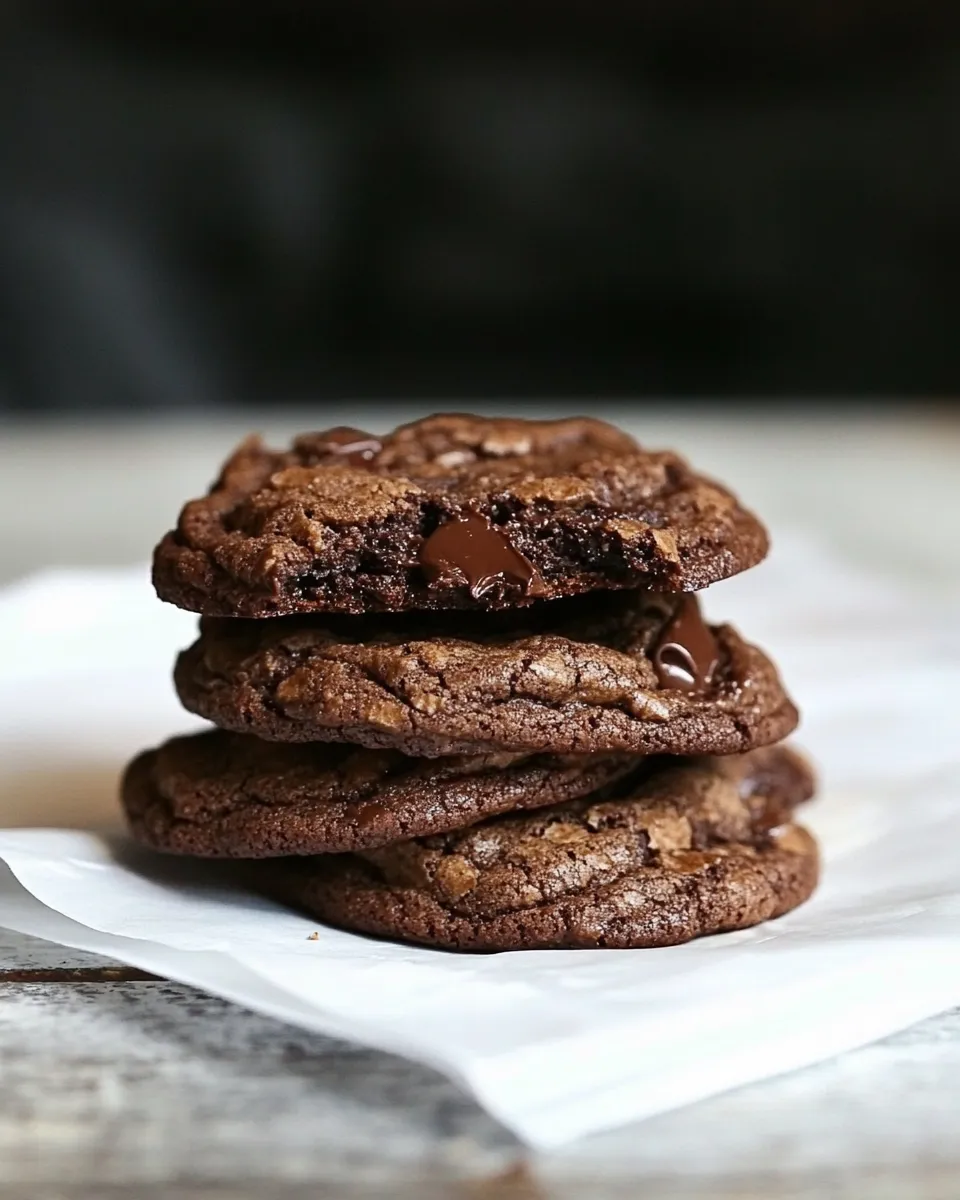 Homemade Chocolate Chocolate Chip Cookies photo