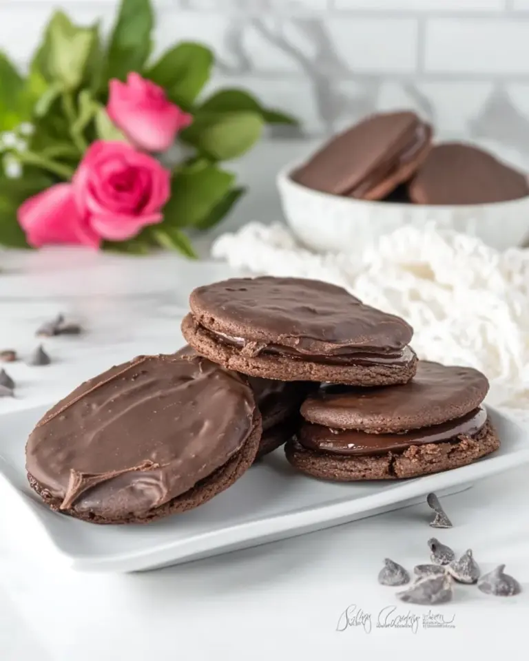 Homemade Chocolate Coma Sandwich Cookies photo