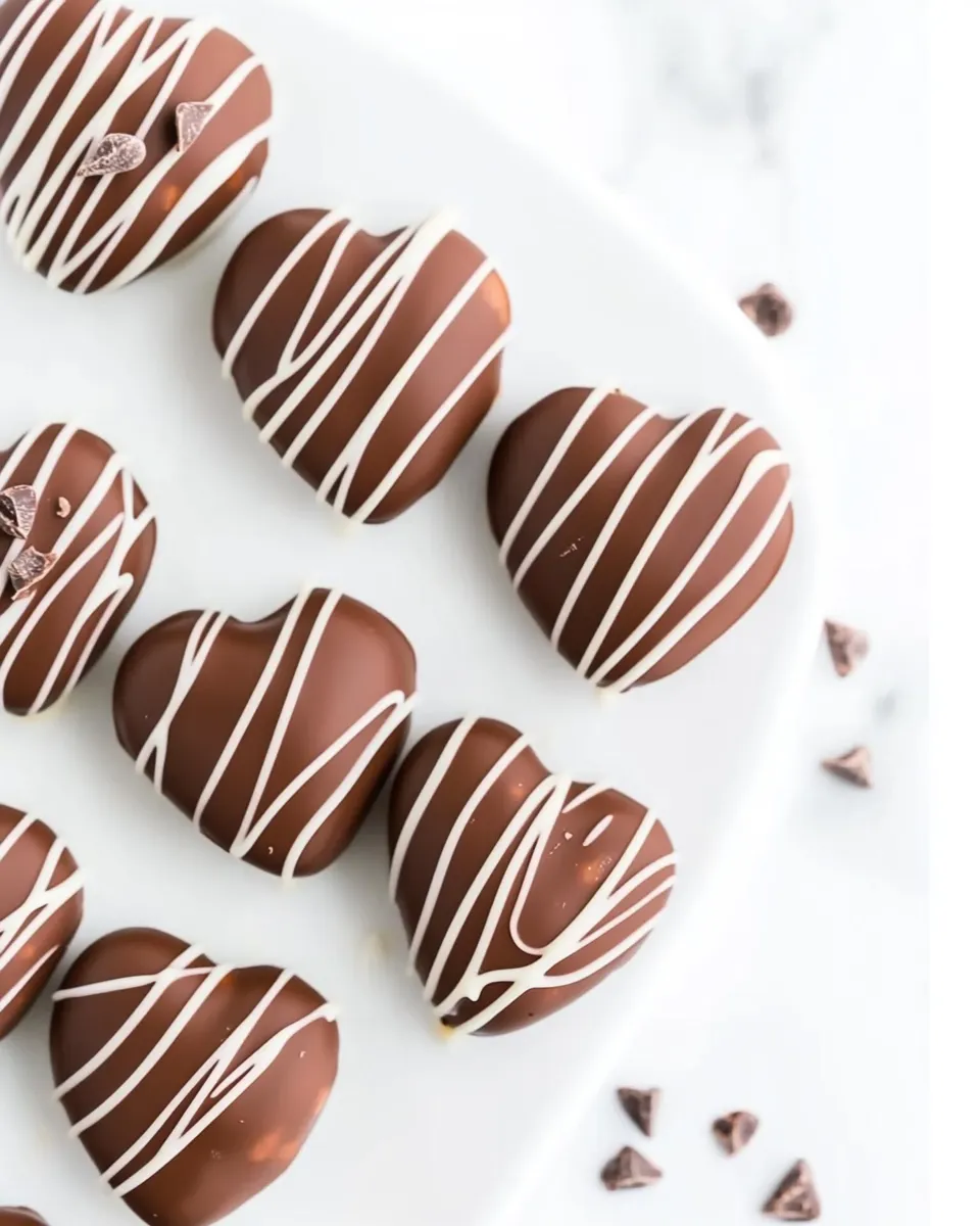 Classic Chocolate Covered Peanut Butter Hearts image