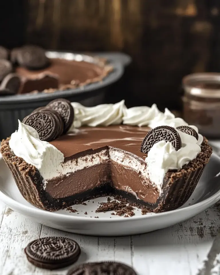 Homemade Chocolate Cream Pie (Oreo Pie Crust) photo