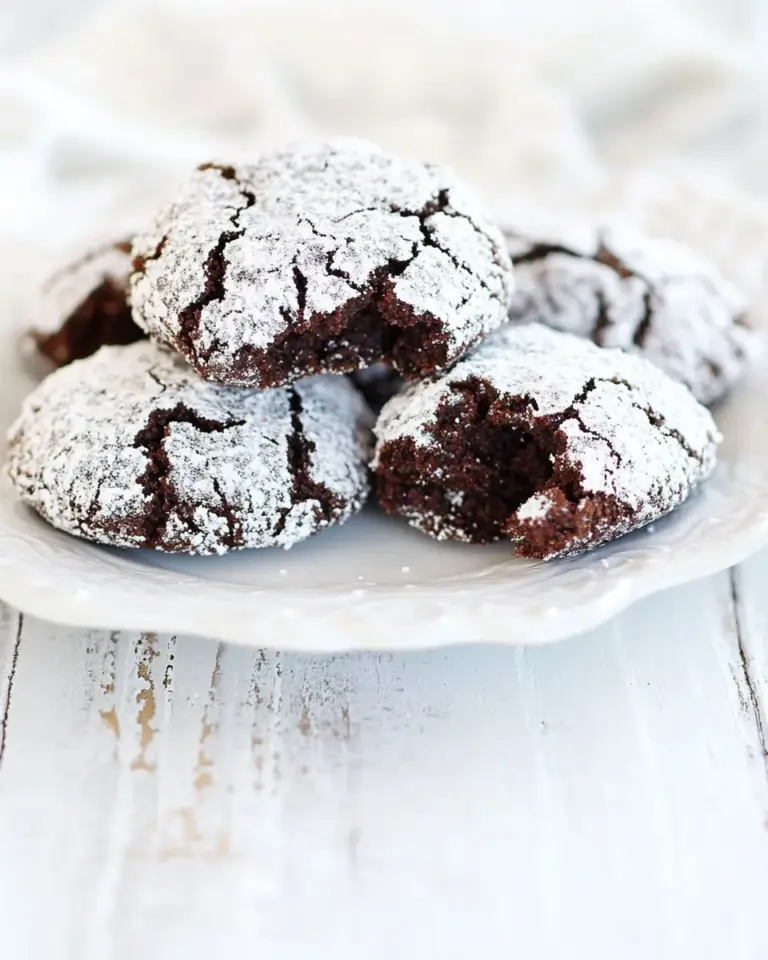 Homemade Chocolate Creme de Menthe Crinkle Cookies photo