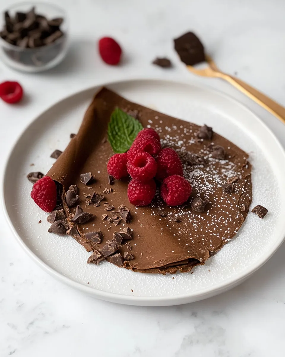 Delicious Chocolate Crpes shot