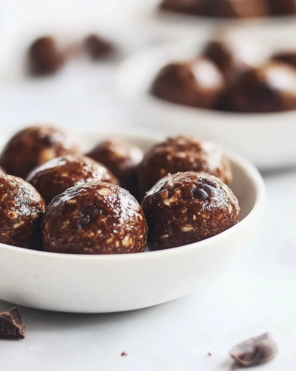 Healthy Chocolate Energy Bites shot