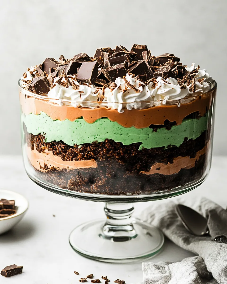 Homemade Chocolate Mint Trifle photo
