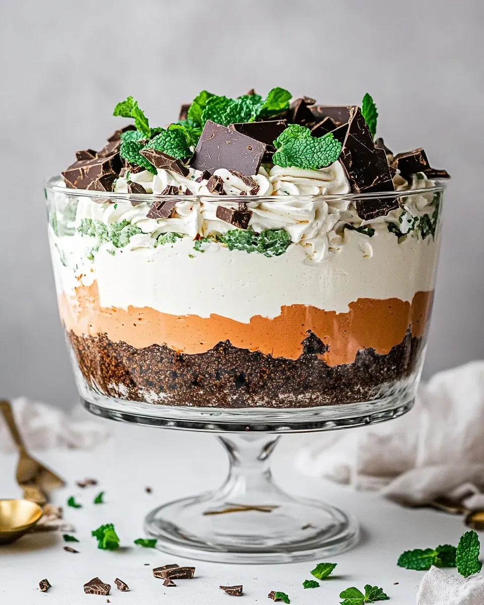 Delicious Chocolate Mint Trifle shot