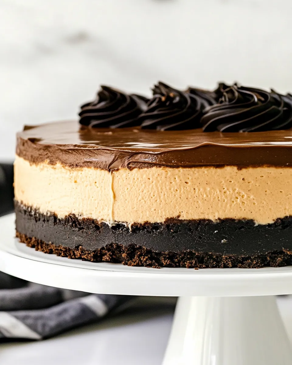 Delicious Chocolate Mousse Cheesecake shot