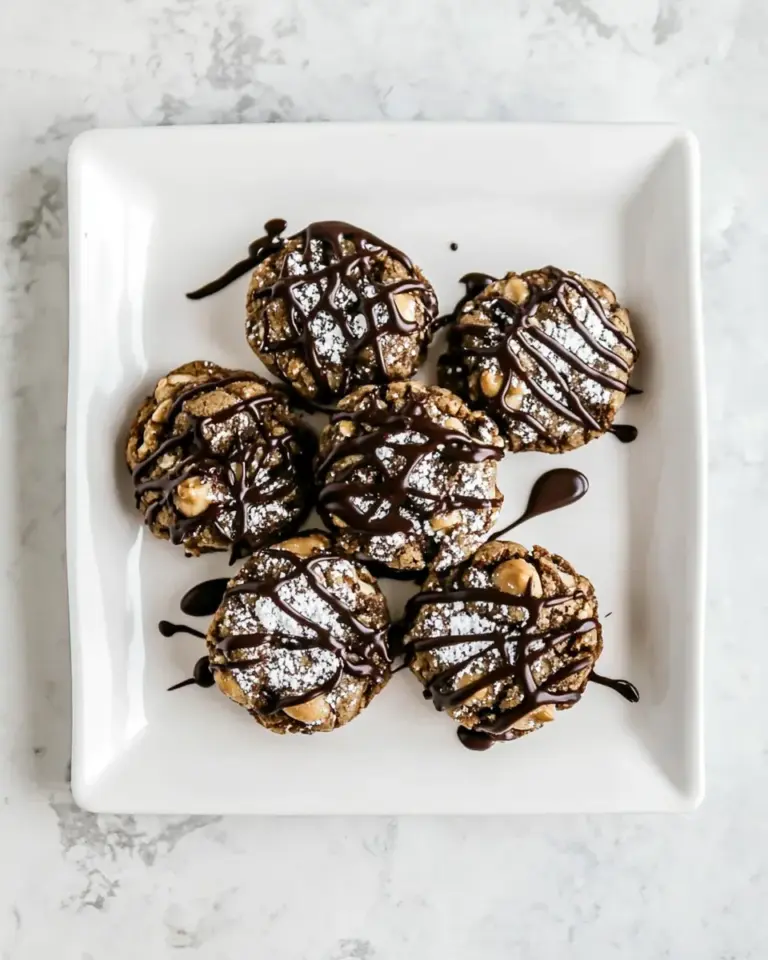 Quick Chocolate Peanut Butter Crinkle Cookies. food shot