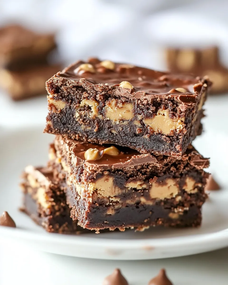 Easy Chocolate Peanut Butter Cup Brownies photo