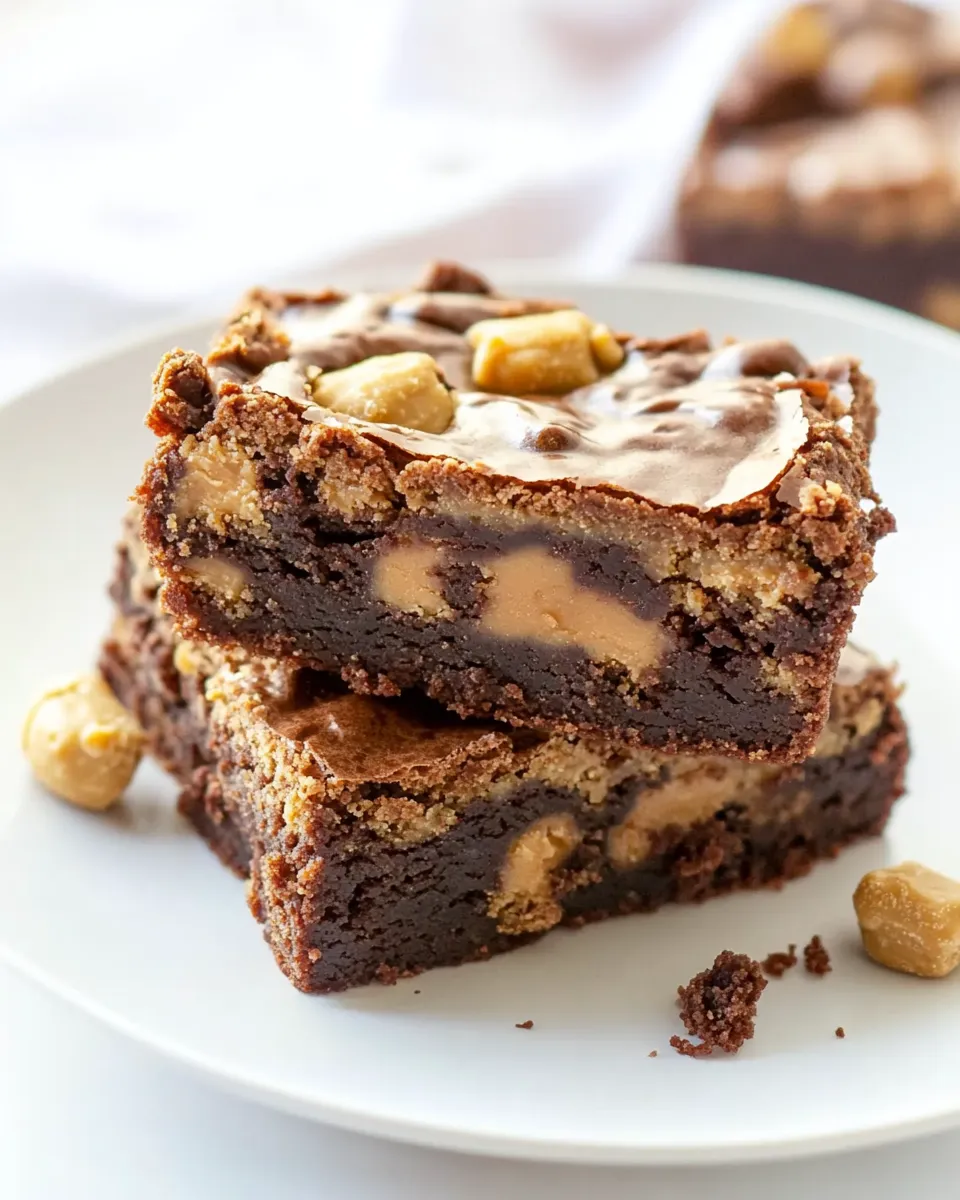 Delicious Chocolate Peanut Butter Cup Brownies image