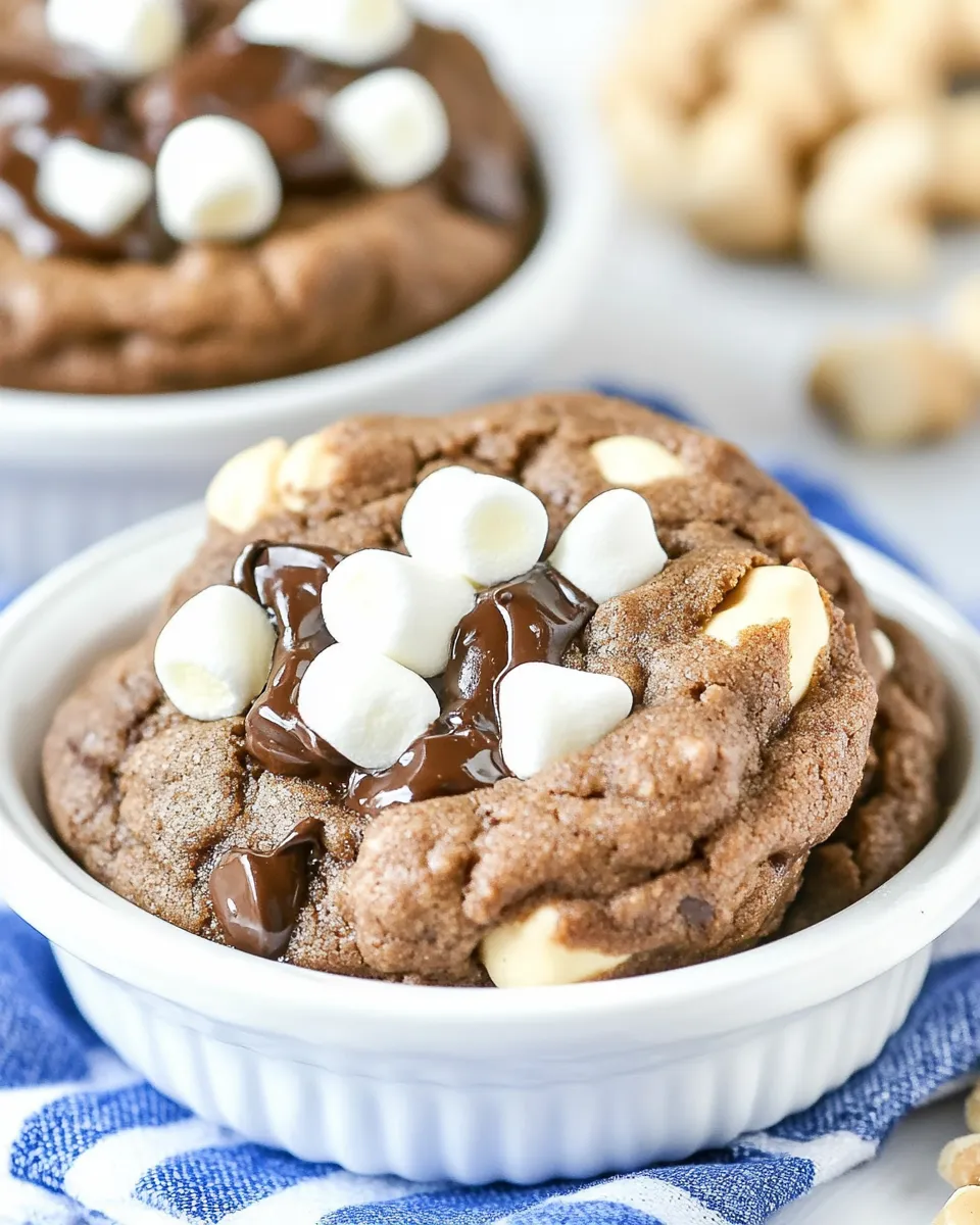 Delicious Chocolate Peanut Butter Marshmallow Pudding Cookies image