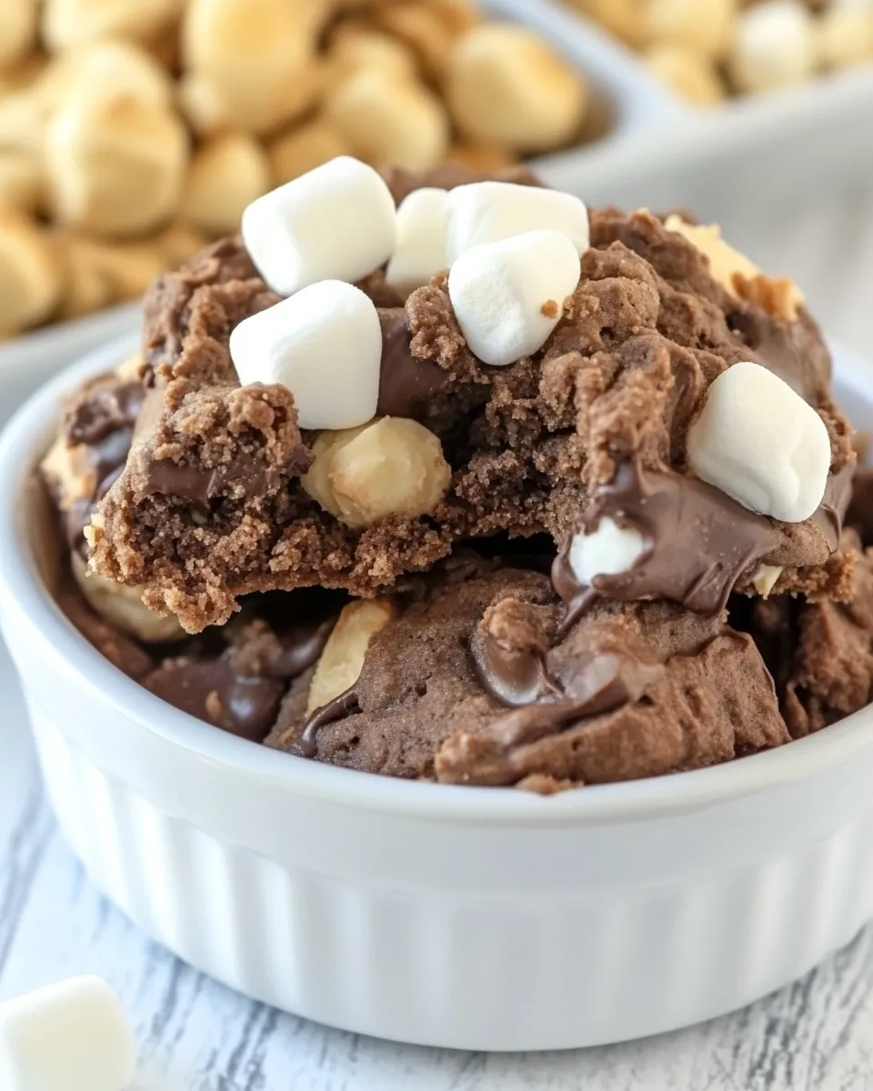 Homemade Chocolate Peanut Butter Marshmallow Pudding Cookies recipe photo