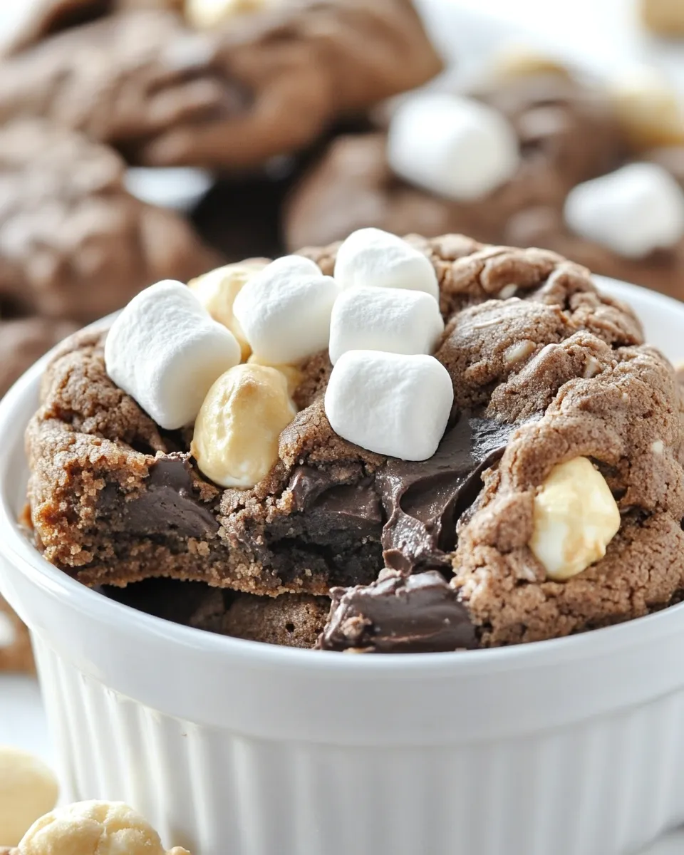 Tasty Chocolate Peanut Butter Marshmallow Pudding Cookies shot